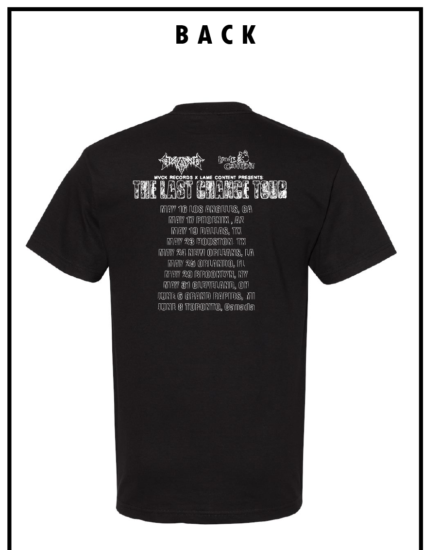 JVNEBVG LAST CHANCE TOUR T-SHIRT